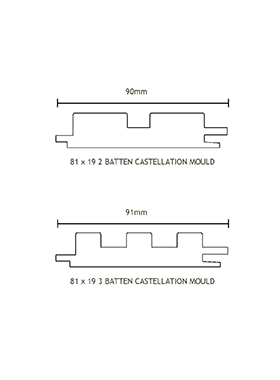 ASH Product Profile - IronOak Castellation Mould Cladding 19mm