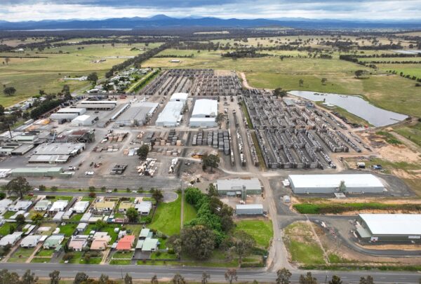 Ariel image of ASH's Weir Road manufacturing facility in Heyfield, Victoria