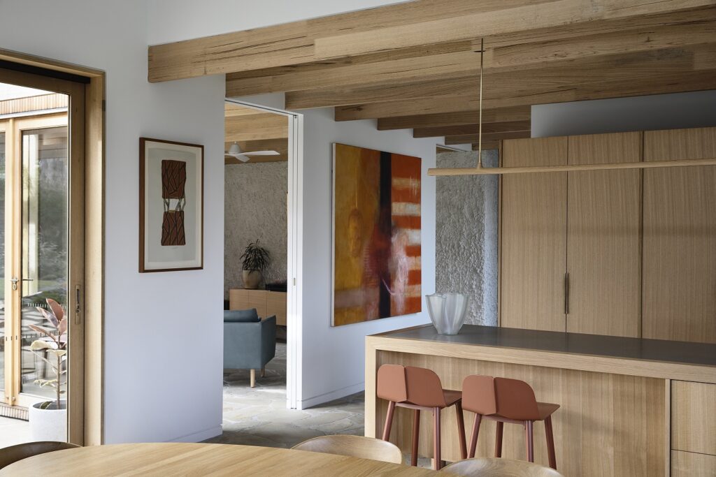 Australian Oak in the Local House by Zen Architects. Photo: Derek Swalwell Australian Oak SUPALAM structural timber in The Local House