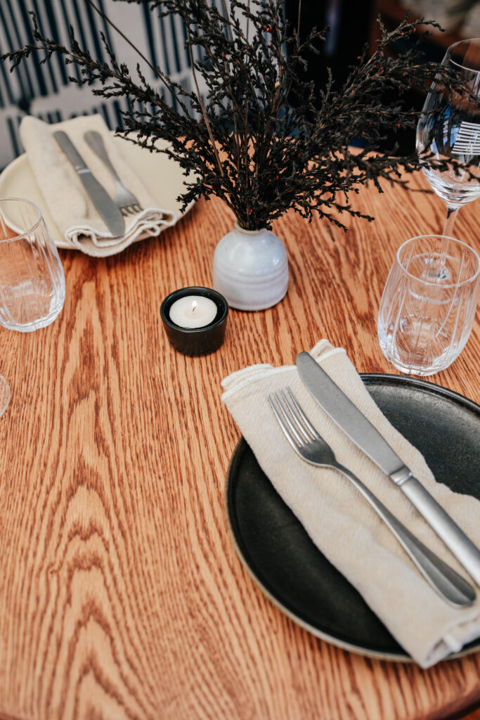 Furniture made with Glacial Oak featured in Frankie & Mo's wine bar in the Blue Mountains.