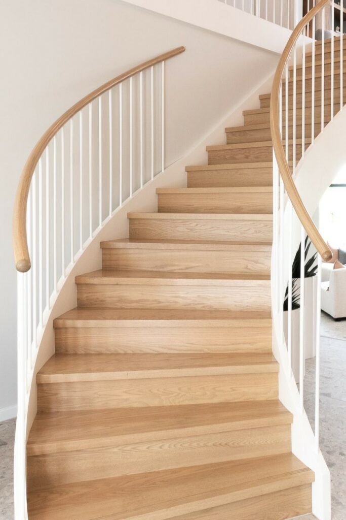 Glacial Oak staircase by Genneral Staircase