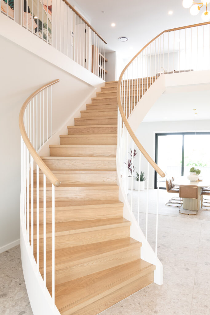 Glacial Oak staircase by Genneral Staircase