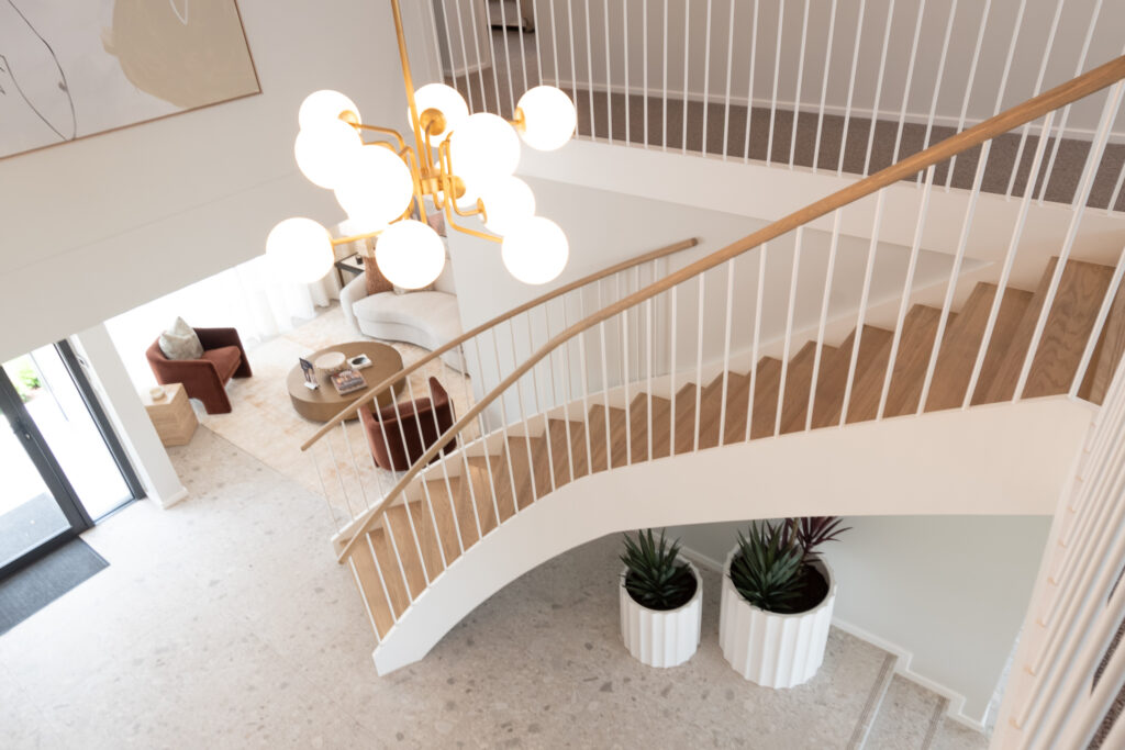 Glacial Oak staircase by Genneral Staircase