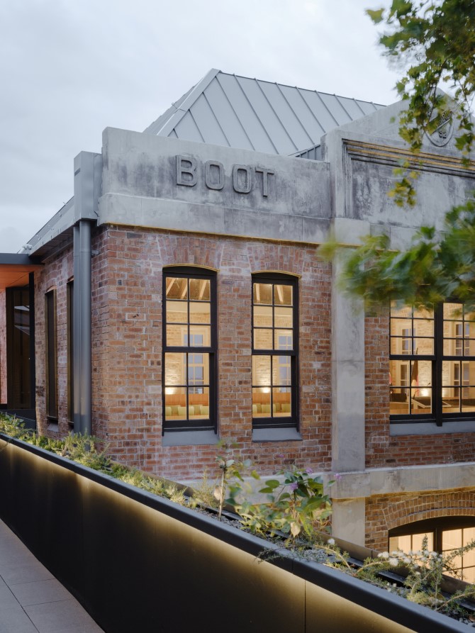 Boot Factory in Bondi Junction featuring MASSLAM by ASH, fabricated by Specialised Timber Fabricators.
