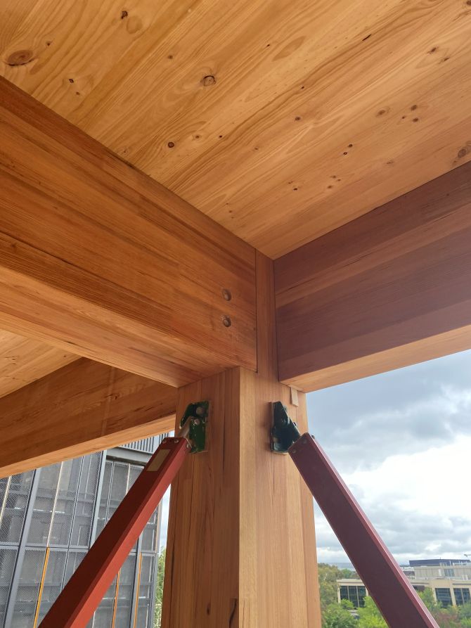 23 National Circuit in Canberra is the Australian capital's first mass timber office building. Featuring MASSLAM from ASH.