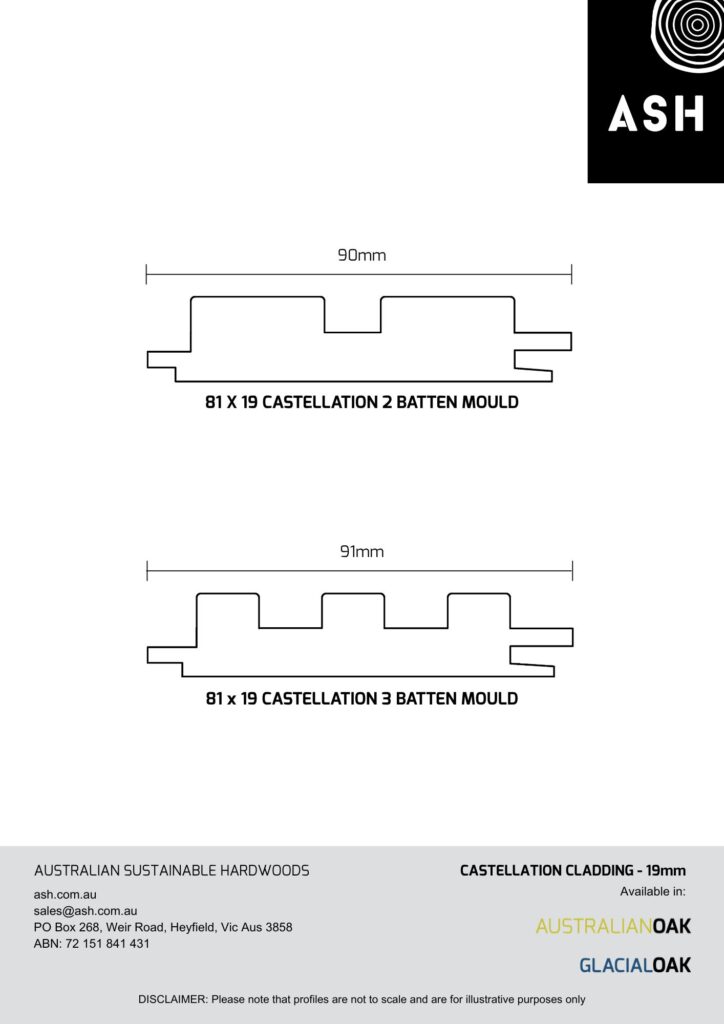 ASH Product Profile - IronOak Castellation Mould Cladding 19mm
