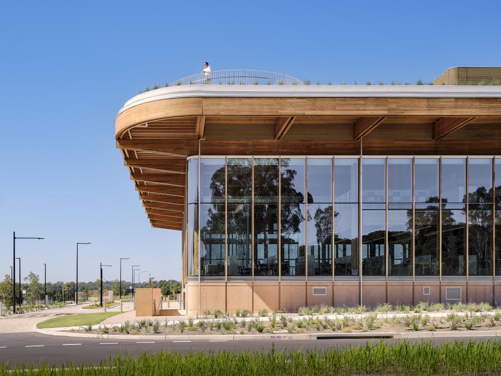 Advanced Manufacturing Readiness Facility First Building in Bradfield, NSW incorporates ASH's glulam mass timber solution, MASSLAM. Photo: Mark Skye