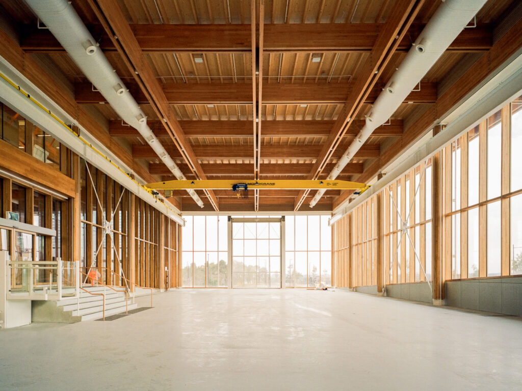 Advanced Manufacturing Readiness Facility First Building in Bradfield, NSW incorporates ASH's glulam mass timber solution, MASSLAM. Photo: Vinchy Wu