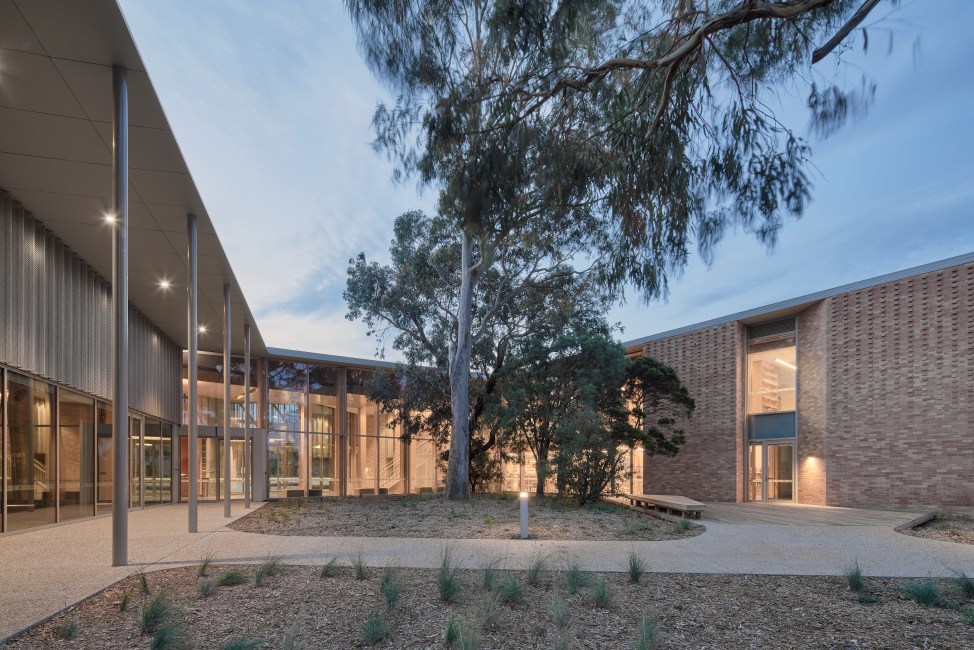 Berninneit Cultural and Community Centre in Cowes, Victoria featuring ASH's mass timber columns and beams.