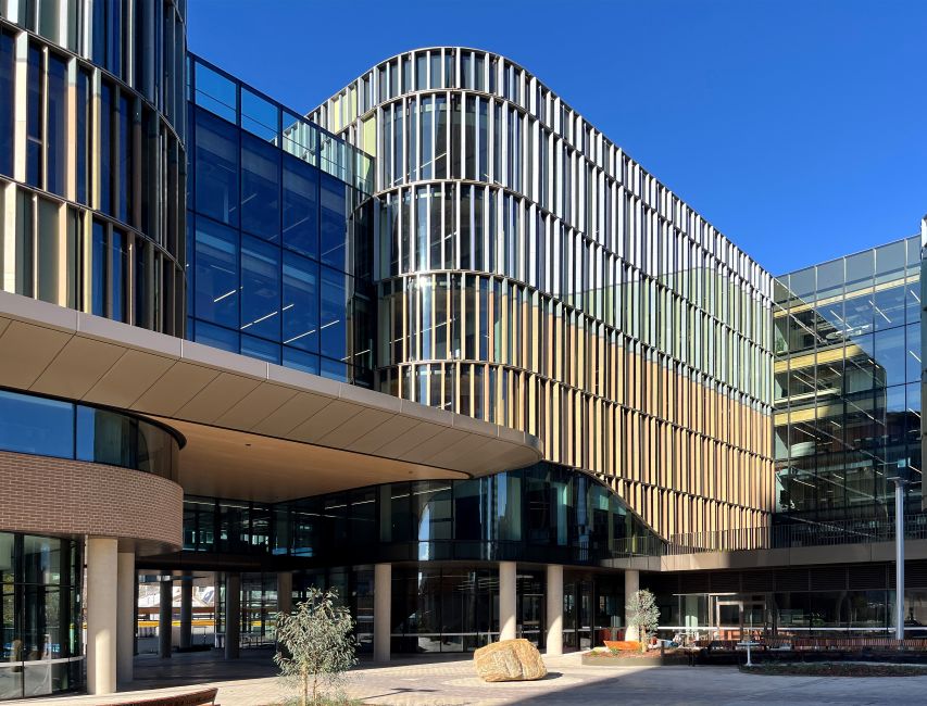 Canberra Institute of Technology (CIT) Woden campus featuring Australian Oak mass engineered timber (MASSLAM)