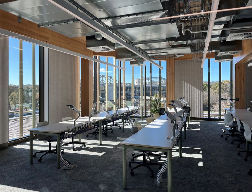 Canberra Institute of Technology (CIT) Woden campus featuring Australian Oak mass engineered timber (MASSLAM)
