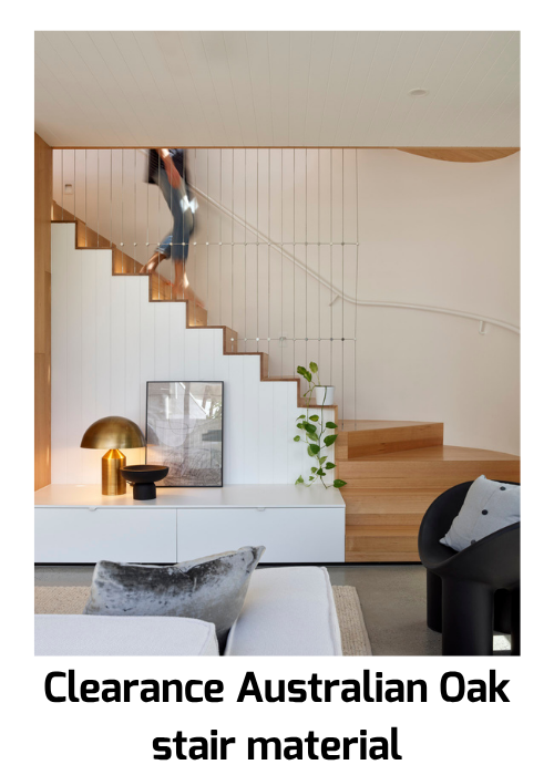 Buy clearance Australian Oak staircase materials.