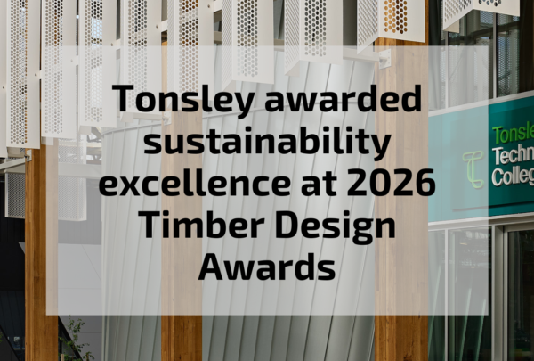 Tonsley Technical College awarded sustainability excellence at 2026 Timber Design Awards