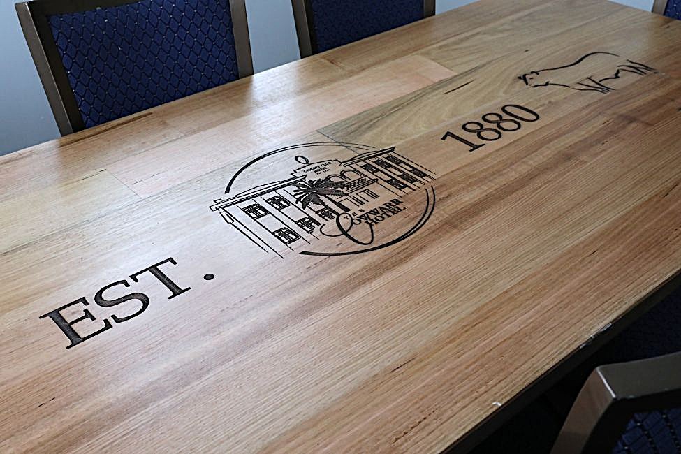 The Cowwarr Hotel in regional Victoria, has new owners and a fresh new renovation. Featuring ASH Australian Oak and IronAsh hardwood including lining, cladding, custom mouldings, DAR and sawn, picnic tables, handrails, table and bench tops.