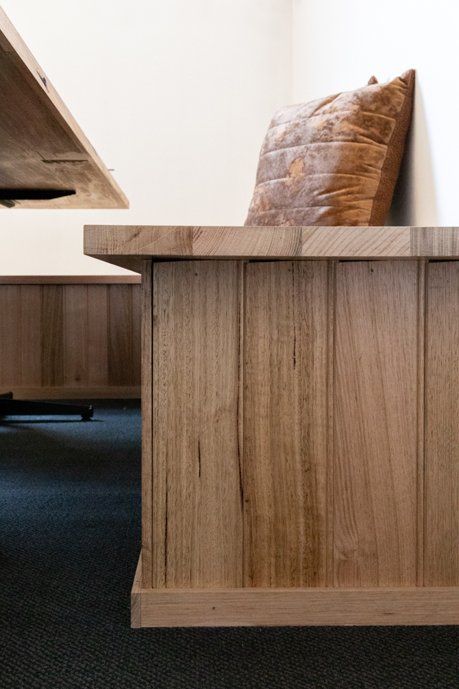 The Cowwarr Hotel in regional Victoria, has new owners and a fresh new renovation. Featuring ASH Australian Oak and IronAsh hardwood including lining, cladding, custom mouldings, DAR and sawn, picnic tables, handrails, table and bench tops.